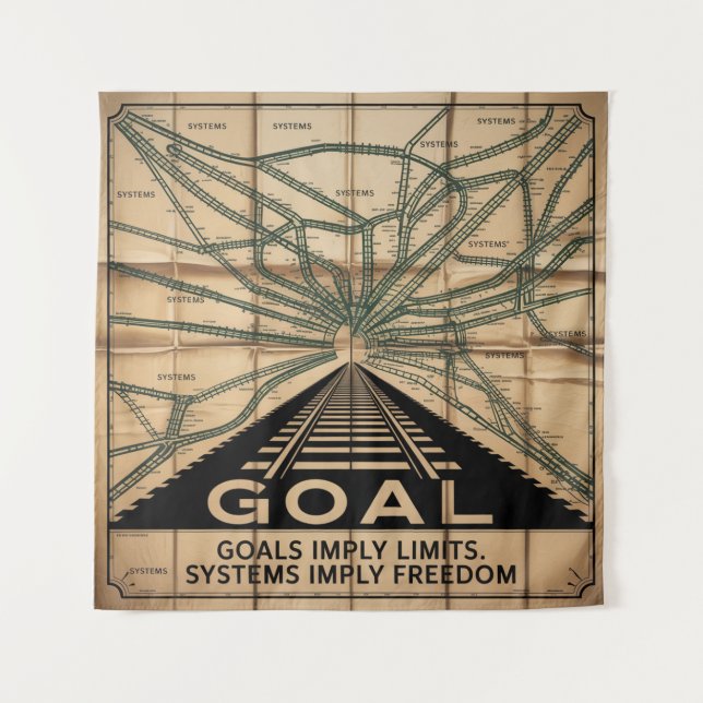 Tenture Goals Imply Limits. Systems Imply Freedom (Devant)