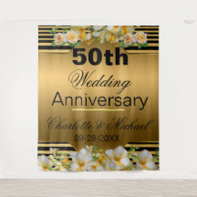 Gold 50th Wedding Anniversary