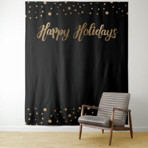 Tenture Gold Black Christmas Holiday Photo fond