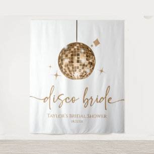 Tenture Gold Disco Ball Disco Bride Fête des mariées