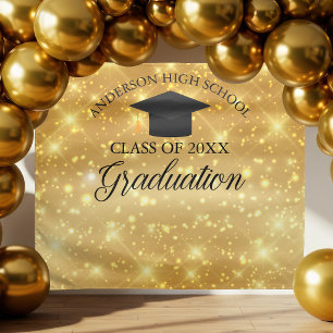Tenture Gold Sparkle Graduation Party Custom Photo Booth