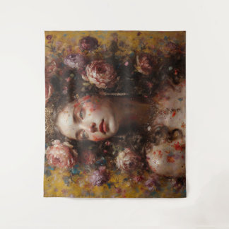 Tenture Golden Bloom Goddess – Large Horizontal Wall Tapes