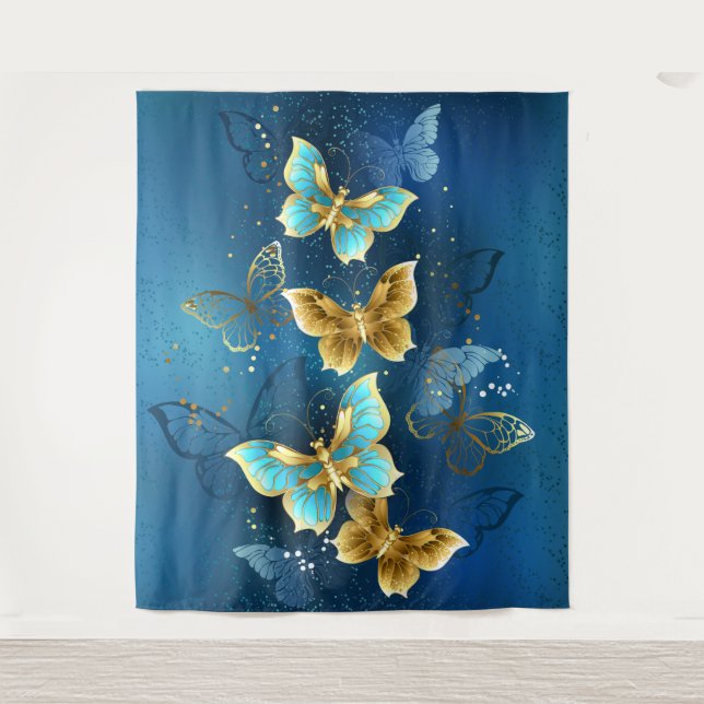 Tenture Golden butterflies (Devant)