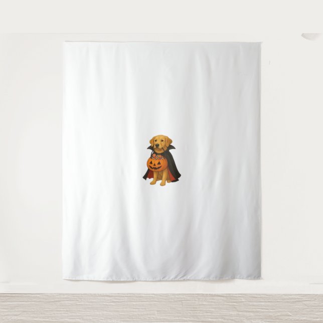 Tenture Golden Retriever Halloween Chien avec bonbon Citro (Devant)