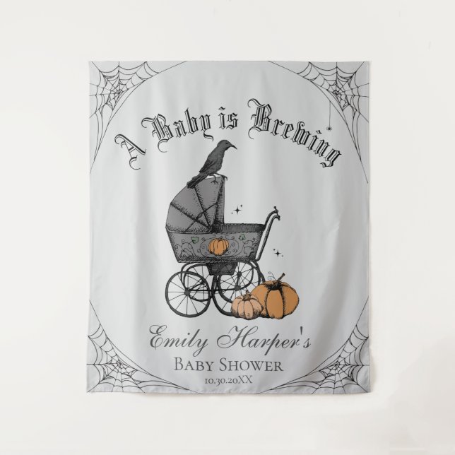 Tenture Gothic Un bébé brasse Baby shower arrière-plan (Devant)
