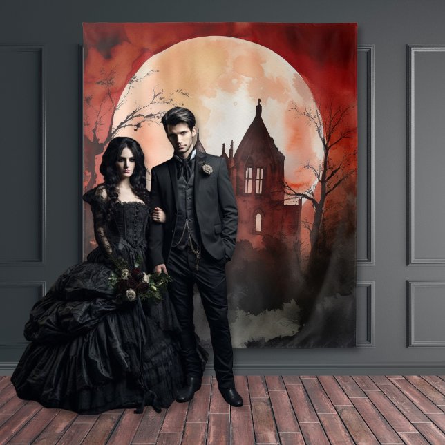 Tenture Gothique Moody Pleine lune & Castle Nuit (Créateur téléchargé)