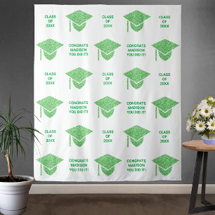 Tenture Grad Glam Vert Casquette Chic Parti Selfie Photo B