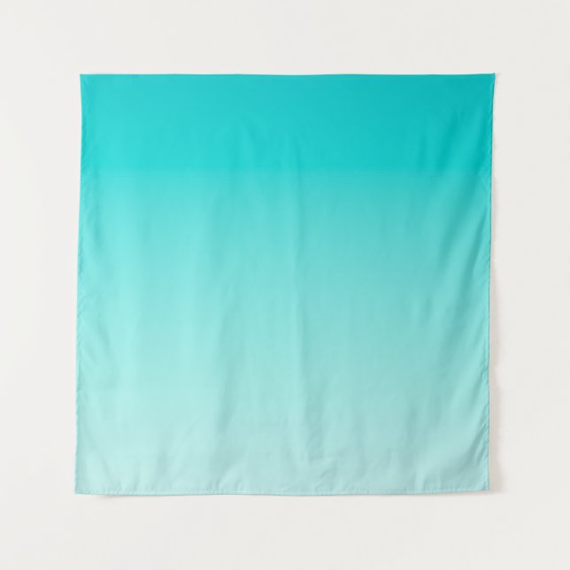 Tenture gradient aqueux turquoise (Devant)