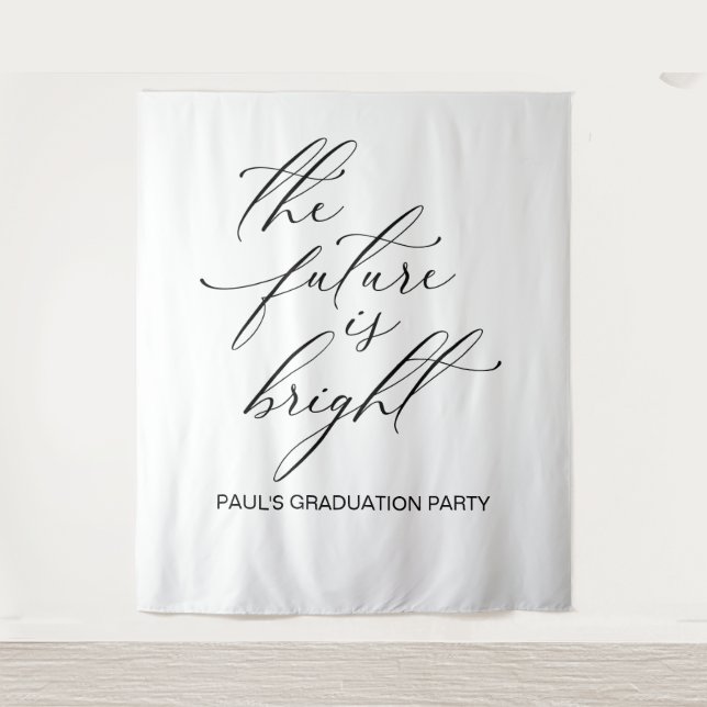TENTURE GRADUATION BACKDROP BANNER THE FUTURE IS BRIGHT (Devant)