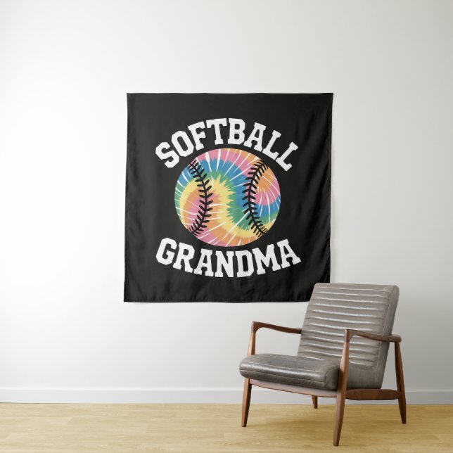 Tenture Grand-mère de softball (En situation)