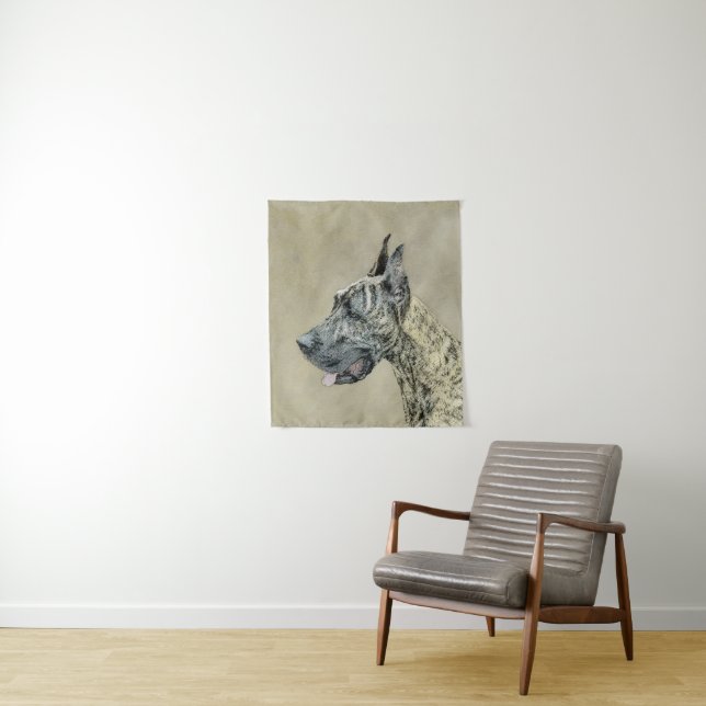 Tenture Grande Danse (Brindle) Peinture - Art Chien origin (En situation)