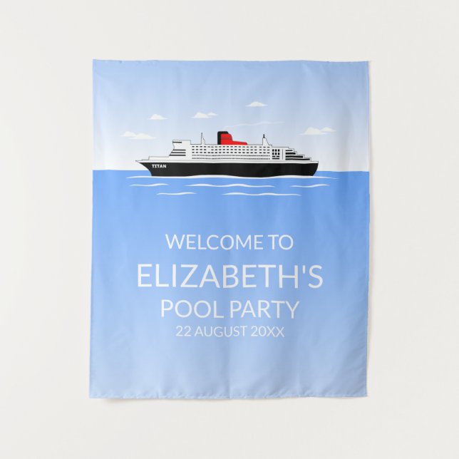 Tenture Grande fête de la piscine (Devant)