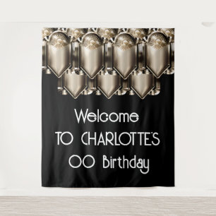 Tenture Grande porte Art déco style fond de mur suspendu