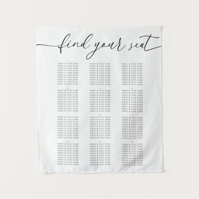 Tenture Graphique de placement de table élégant moderne po (Devant)