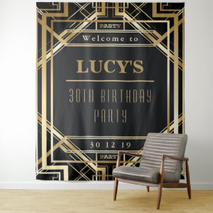 Tenture Great Gatsby Party Mariage Photo Booth Back Drop