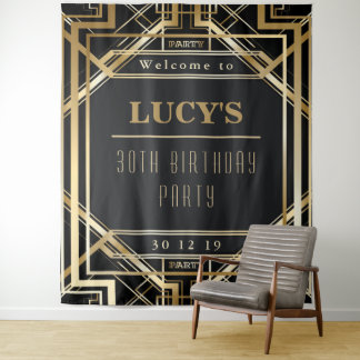 Tenture Great Gatsby Party Mariage Photo Booth Back Drop