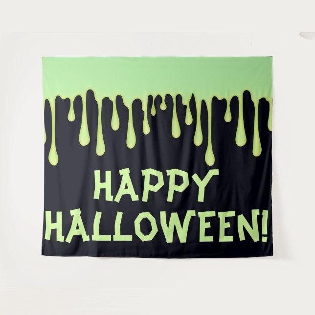 Tenture Green Glow Driving Halloween Party (Devant (Horizontal))