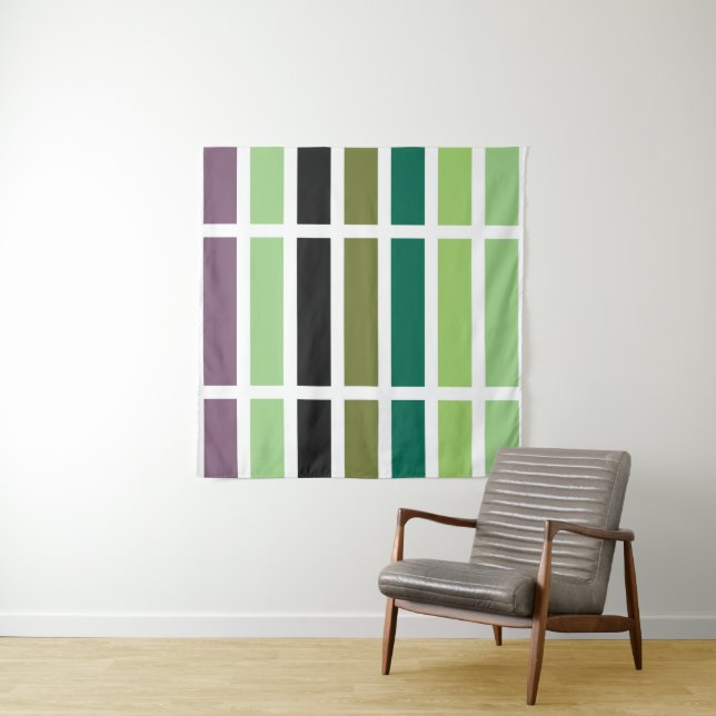 Tenture Green purple Black Hues (En situation)