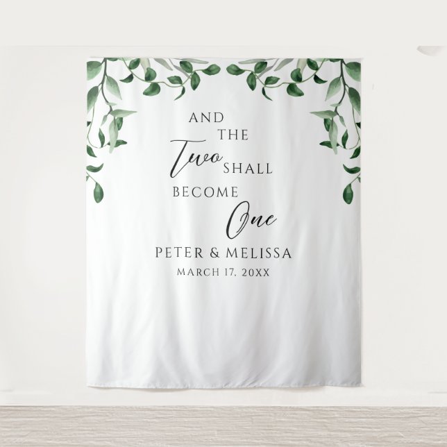Tenture Greenery Wedding Backdrop (Devant)