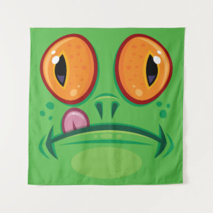 Tenture Grenouille avec dessin sur la langue