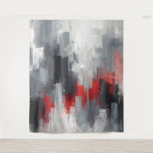 Gris, argent et rouge