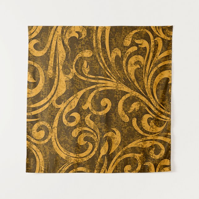 Tenture Gris floral, texture transparente haute résolution (Devant)