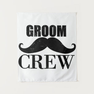 Tenture Groom Crew Bachelor Party Mariage Black Cadeau
