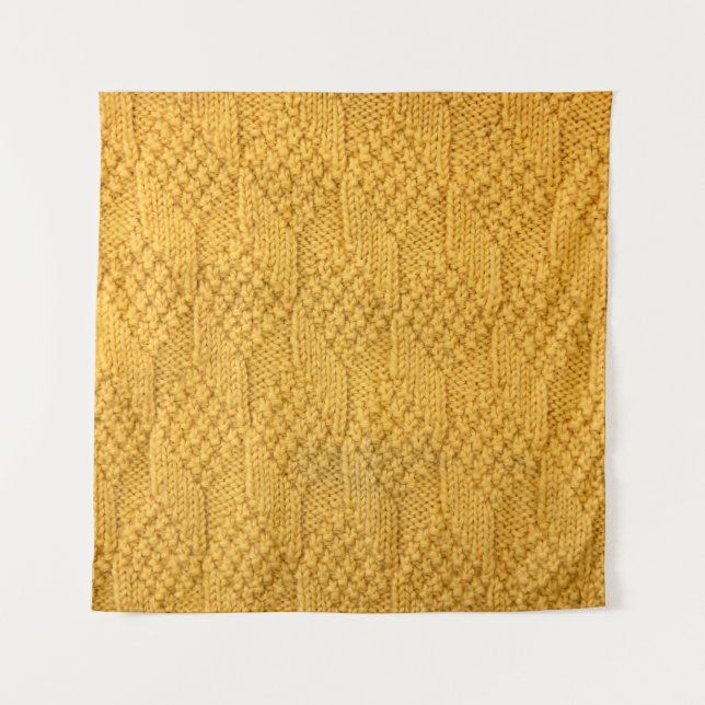 Tenture Gros plan du motif du tricot. (Devant)