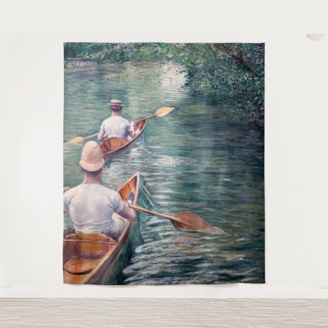 Tenture Gustave Caillebotte - Canoës sur l'Yerres (Devant)