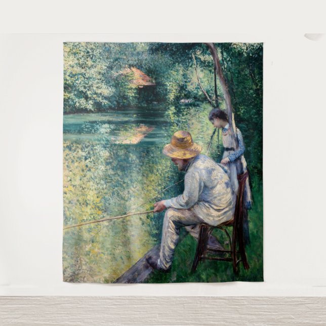 Tenture Gustave Caillebotte - Pêche à la ligne (Devant)