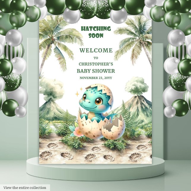 Tenture Hachage personnalisé bientôt Baby shower arrière-p (Personalized Hatching Soon Baby Shower Backdrop)