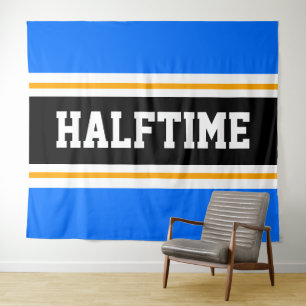 Tenture HALFTIME Amusants Athlète Bleu Bleu Lumineux Bleu