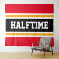 HALFTIME Bold Sporty Bright Red Black Stripes