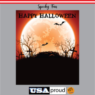 Tenture Halloween Bat Social Graveyard Photo Backdrop 