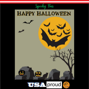 Tenture Halloween chauve-souris enfant ami de la fête arri