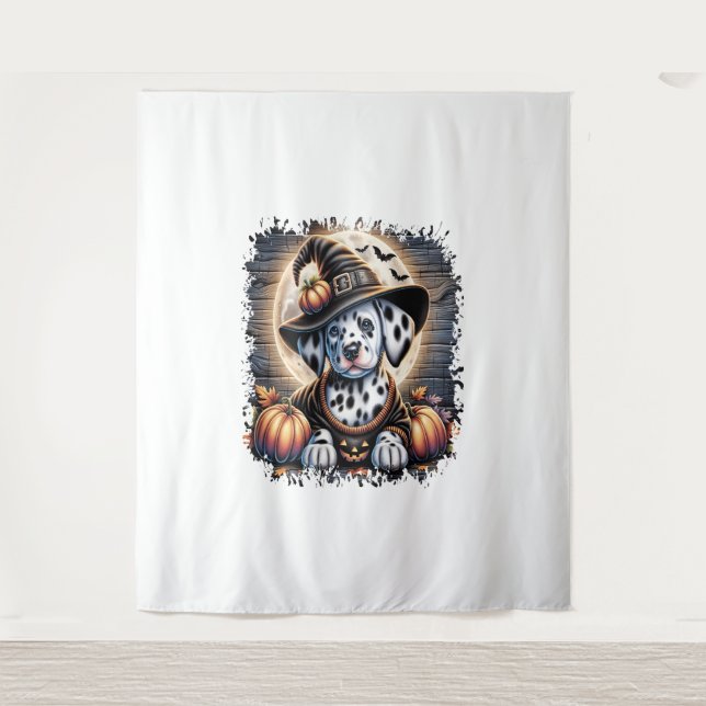Tenture Halloween du chien dalmate (Devant)