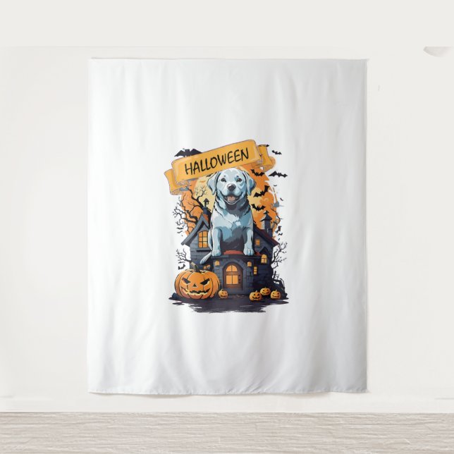 TENTURE HALLOWEEN ET CHIEN (Devant)