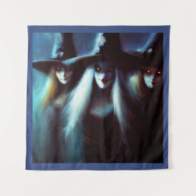 Tenture Halloween - Sorcières 4 (Devant)