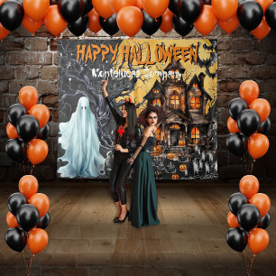 Tenture Happy Halloween Photo Booth Backdrop