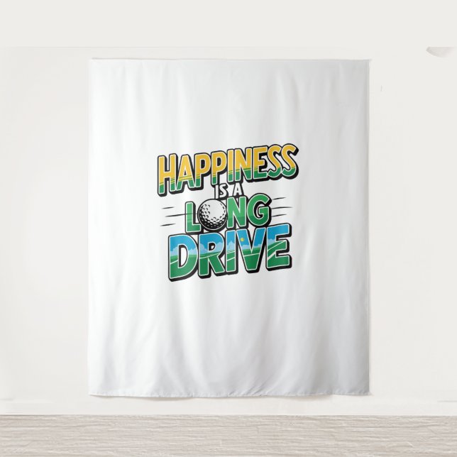 Tenture Happy is a Long Drive, Golf (Devant)