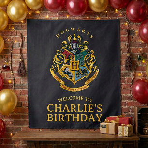 Tenture Harry Potter Armoiries de Poudlard Anniversaire