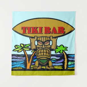 Tenture Hawaiian Tiki Bar, ajouter du texte,