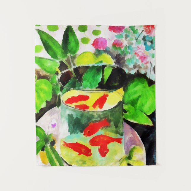 Tenture Henri Matisse, Le poisson rouge, dessin numérique (Devant)