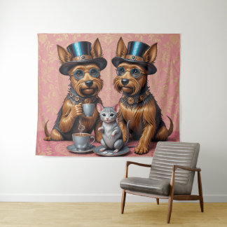 Tenture Heure du thé Yerkish Terriers