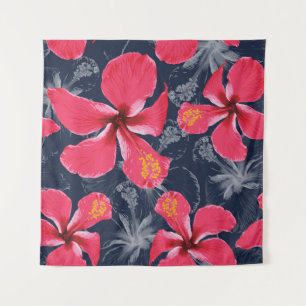 Tenture Hibiscus Tropical Fleurs été Design