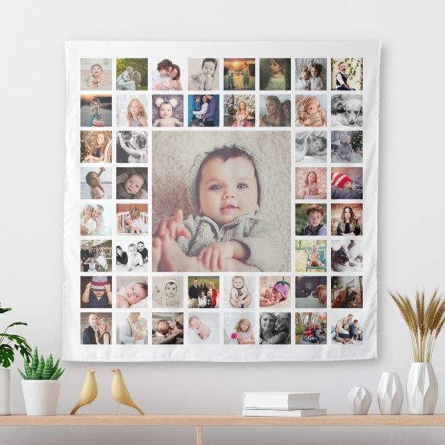 Tenture Histoires de famille personnalisées Collage photo  (Créateur téléchargé)