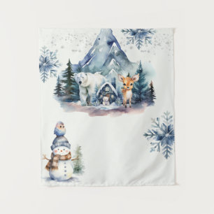 Tenture Hiver Onederland Whimsical Woodland 1er anniversai