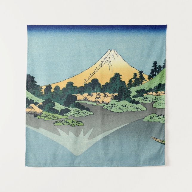 Tenture Hokusai Le Mont Fuji se reflète dans le lac Kawagu (Devant)