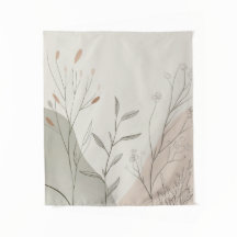 Horloge murale botanique minimaliste – Fleur sauva