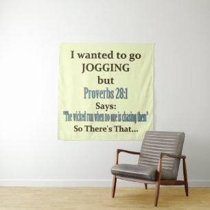 Tenture Humour Jogging